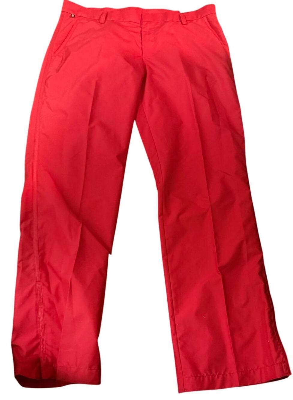 J. Lindeberg Golf Pants, Red, Troyan Regular Fit Micro Twill, Men's Size 34x32
